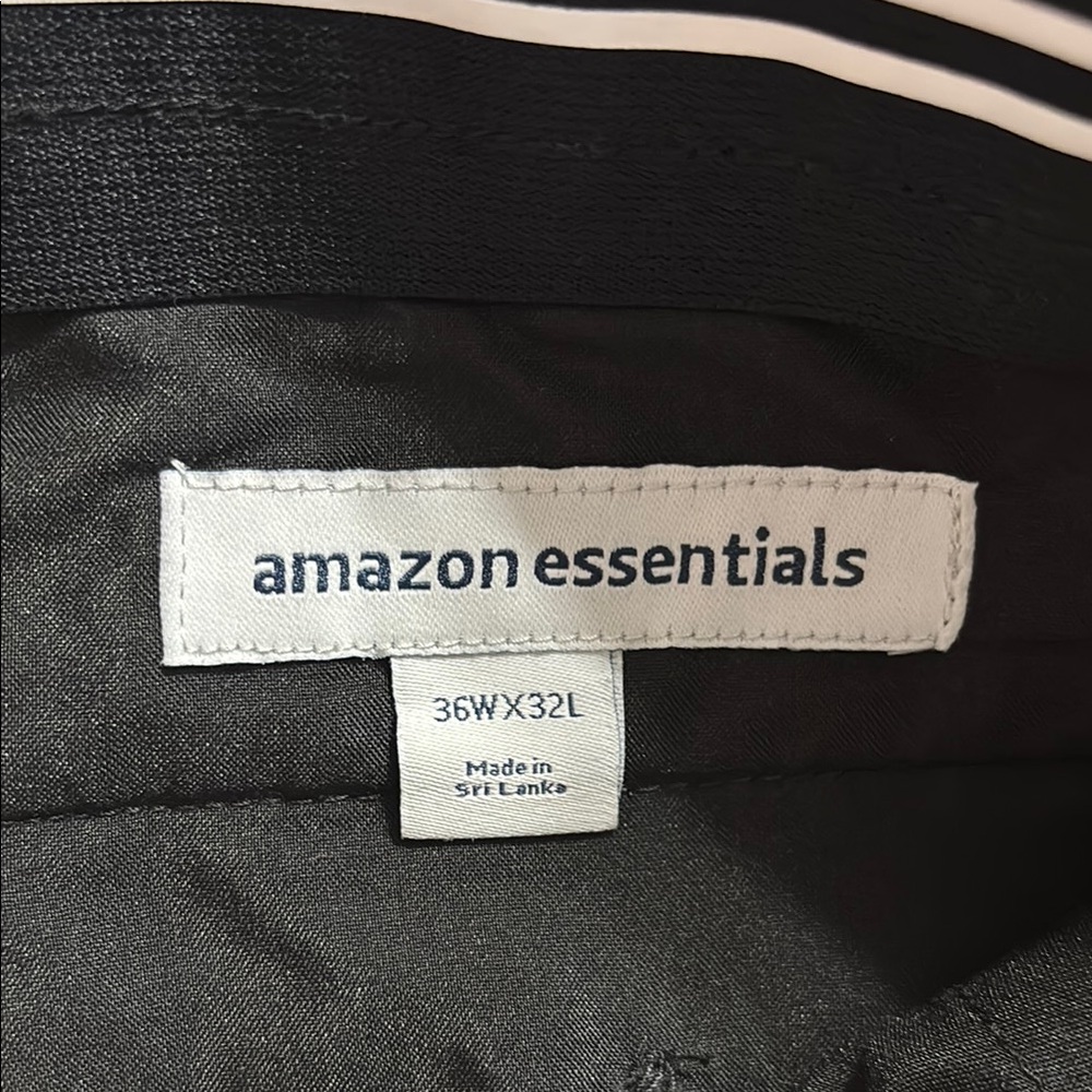 Amazon Essentials Black Dress Pants Flat Front De… - image 2